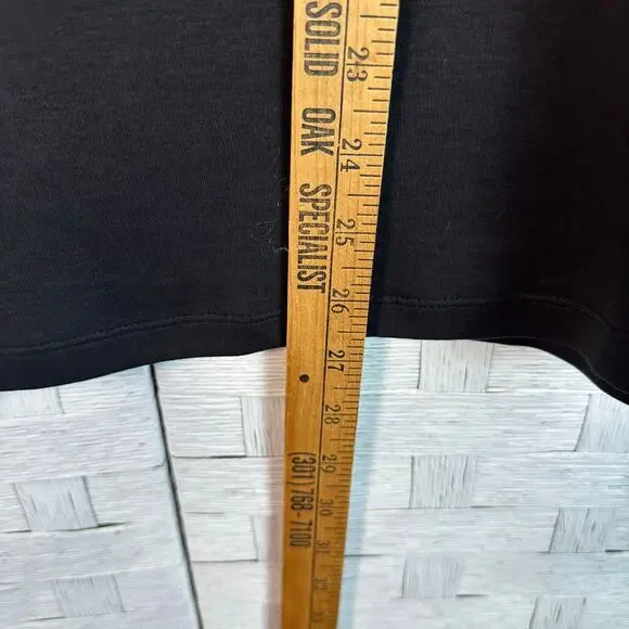 Liz Clayborn black basic tank top perfect layering undershirt 100% cotton soft - Picture 6 of 8